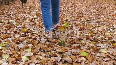 barefoot through the leaves