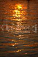 Beautiful sunset light on a autumn lake