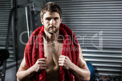 Man with rope around his neck