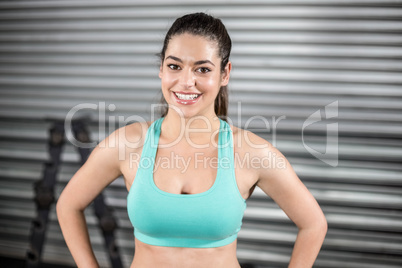 Portrait of smiling fit woman