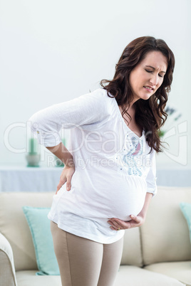 Pregnant woman with painful back