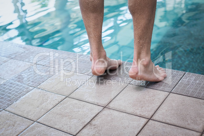 Close up of masculine feet