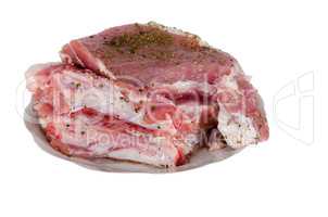 Raw pork for cooking