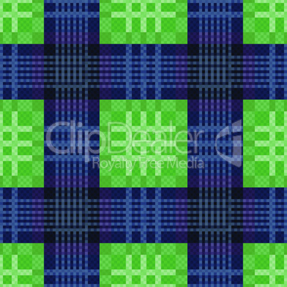 Rectangular seamless pattern in green and blue