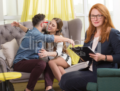 Couple at the psychotherapist