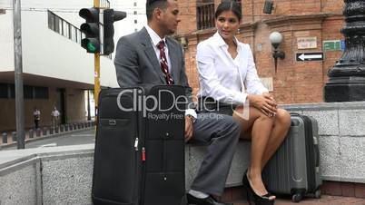 Business Man and Woman Talking
