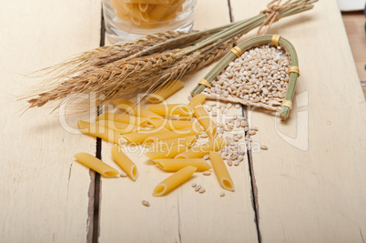 Italian pasta penne with wheat Italian pasta penne with wheat