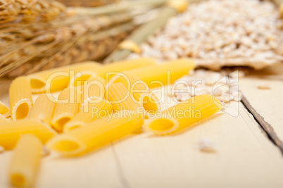 Italian pasta penne with wheat