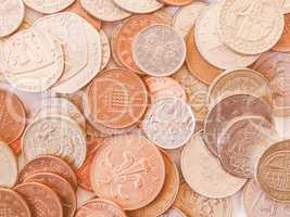 British pound coin vintage
