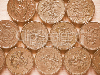 Pound coins vintage