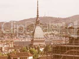 Retro looking Mole Antonelliana Turin