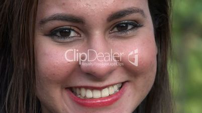 Close Up Of Woman Smiling