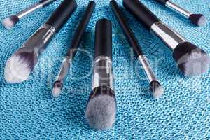 Classic set of brushes for cosmetics