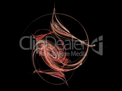 image of one Digital Fractal on Black Color image of one Digital Fractal on Black Color