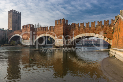 Castelvecchio and its bridge, in Verona