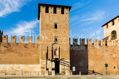 Facade of Castelvecchio in Verona