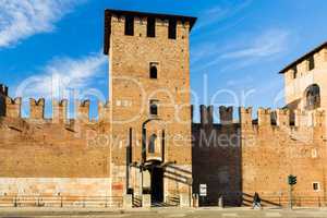 Facade of Castelvecchio in Verona