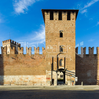 Facade of Castelvecchio in Verona