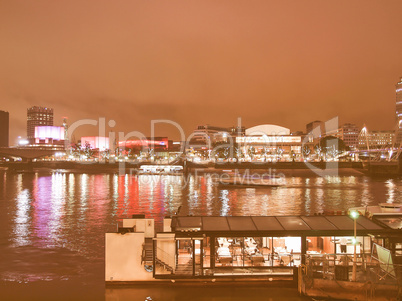 River Thames South Bank, London vintage