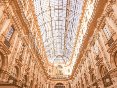 Galleria Vittorio Emanuele II in Milan vintage