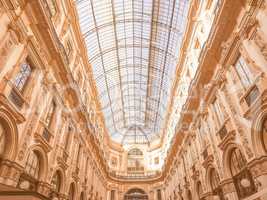 Galleria Vittorio Emanuele II in Milan vintage