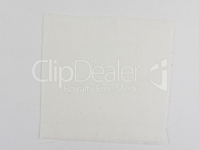 White fabric sample