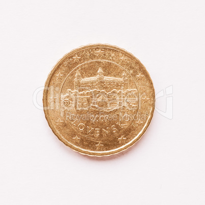 Slovak 10 cent coin vintage