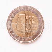 Dutch 2 Euro coin vintage