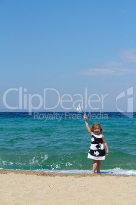 little girl on the beach