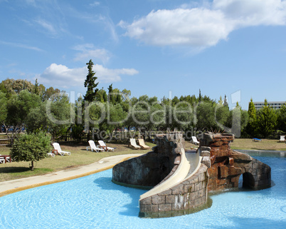 children's swimming pool with slide