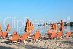morning on beach Neos Marmaras Greece