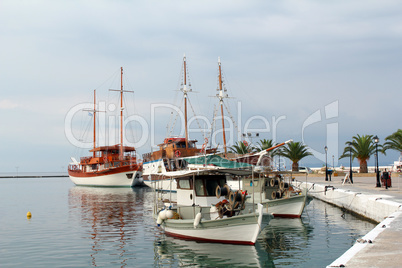 fishing boats and sailboats