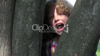 Silly Boy at Tree
