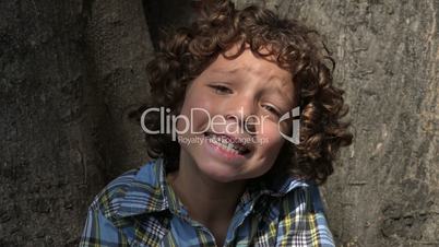 Silly Boy with Curly Hair