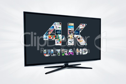 TV ultra HD. 4K television resolution technology