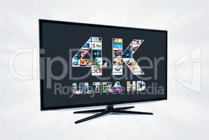 TV ultra HD. 4K television resolution technology