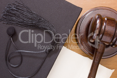 Hammer mallet and academic cap