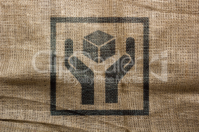 Industrial character of the stamp on the bag