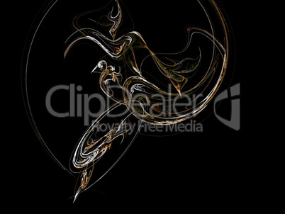 image of one Digital Fractal on Black Color image of one Digital Fractal on Black Color