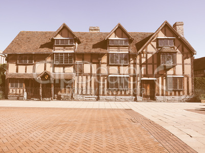 Shakespeare birthplace in Stratford upon Avon vintage