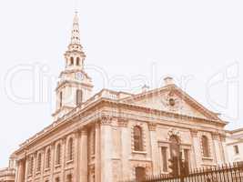 St Martin church, London vintage