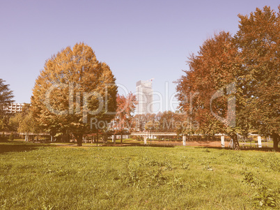 Giardino Corpo Italiano di Liberazione park in Turin, Italy vint