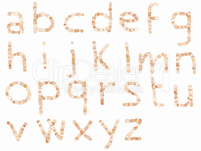 Letters of the British alphabet vintage