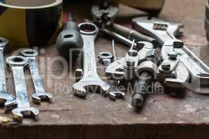 Various hand tools - spanned spanners