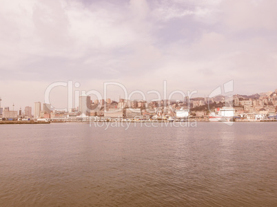 Harbour Genoa Italy vintage