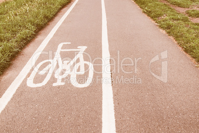 Bike lane sign vintage