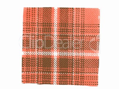 Tartan fabric sample vintage