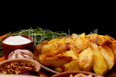 Potatoes fried in lard