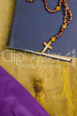 Small wooden catholic cross