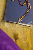 Small wooden catholic cross